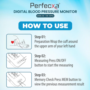 Compact Perfecxa Digital Blood Pressure Monitor for accuracy