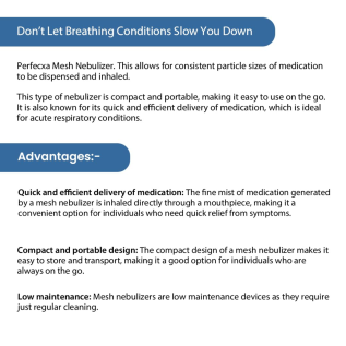 Perfecxa Mesh Nebulizer – Portable Nebulizer Machine