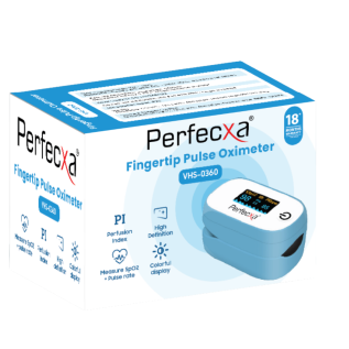 Portable Perfexa Fingertip Pulse Oximeter for accurate readings