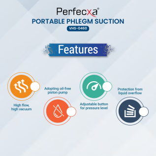 Perfexa Phlegm Suction Machine VHS-0460 Portable Medical Unit