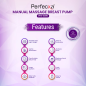 Perfecxa Manual Massage Breast Pump for Nursing Mothers | Soft Silicone Comfort Pump VHS-0290 Perfecxa Manual Massage Breast Pump for Nursing Mothers | Soft Silicone Comfort Pump VHS-0290