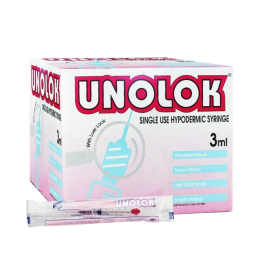 Unolok Single Use Luer Lock Syringe 3ml sterile design