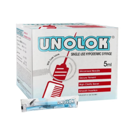 Unolok Single Use Luer Lock Syringe 5ml sterile