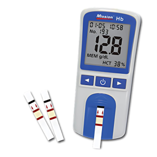 Hemoglobin test kit compatible strips