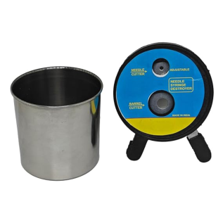 Stainless steel syringe destroyer for clinics