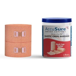 Accusure Elastic Crepe Bandage (10 cm x 4mt)