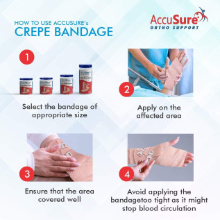 Accusure Elastic Crepe Bandage (10 cm x 4mt)