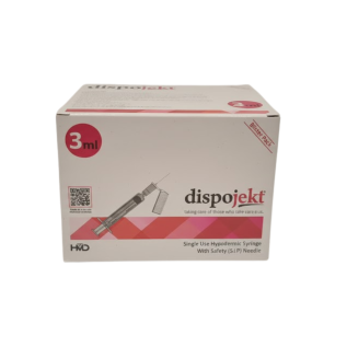 Rossify Dispojekt 3ML Single Use Syringe with Safety Hypodermic Syringe SIP Needle