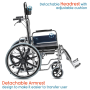 Medical Commode Wheel Chair 609GC for patient care