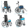 Commode Wheel Chair 609GC – Folding Portable Wheelchair