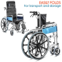 Commode Wheel Chair 609GC – Folding Portable Wheelchair