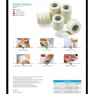 Sterimed Steripore Surgical Paper Tape 1/2\\" 24 rolls