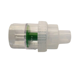 Nebulizer chamber with oxygen therapy mask support