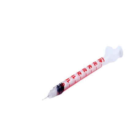 Disposable medical syringe 1ml insulin pack