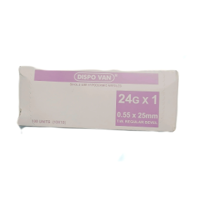 Dispovan 24G Needle with disposable syringe needle