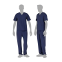 Durable Doctor Scrub Dark Blue with pockets for hospitals
