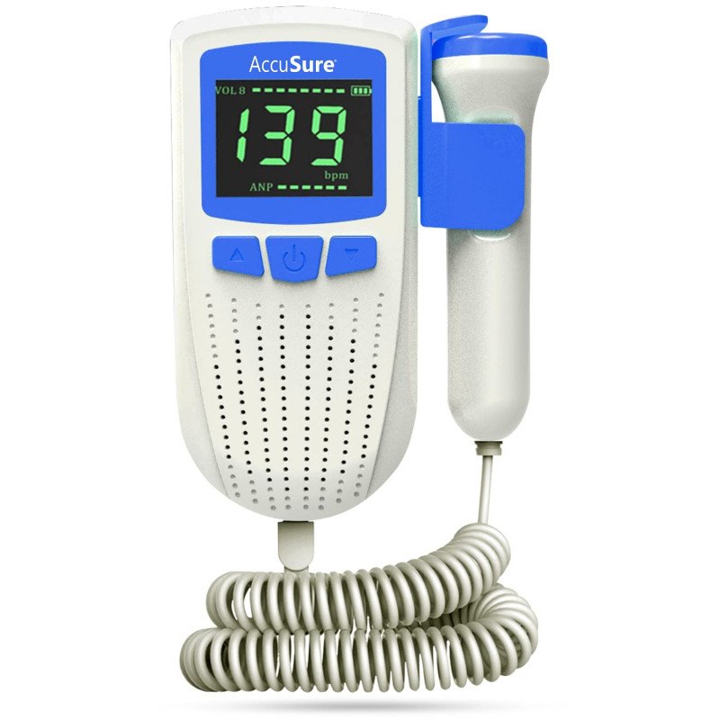 AccuSure Fetal Doppler For Doctors and Mothers Fetal Heart Rate Monitor