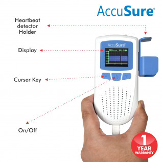 AccuSure Fetal Doppler For Doctors and Mothers Fetal Heart Rate Monitor