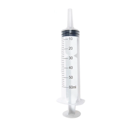 Durable medical irrigation syringe for healthcare professionals