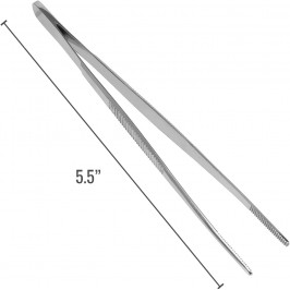 Dressing Forceps, 5.5 inches long, Serrated, Stainless Steel