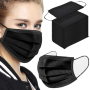 Black Surgical Face Mask with Ear Loops by Rossify