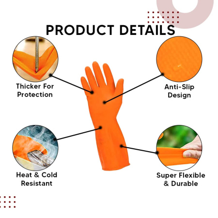 Durable Rubber Cleaning Gloves by Rossify
