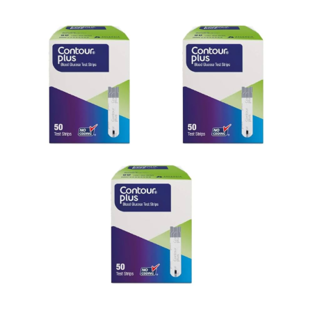 Accurate CONTOUR Plus Strips 50 Count for blood sugar testing