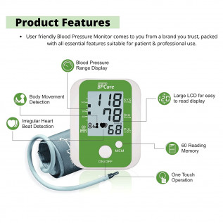 Standard BPCare Automatic Digital Blood Pressure Monitoring Machine