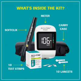 Accu-Chek Instant Wireless Blood Glucose Monitoring System With 10 Free Test Strips