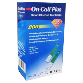 Oncall Plus 200 Test Strips for blood glucose monitoring