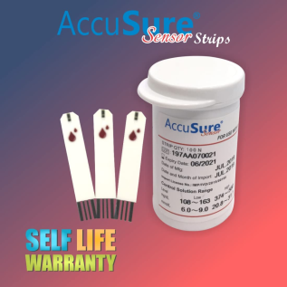 AccuSure Sensor Glucometer Test Strips 100