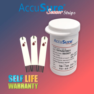 AccuSure Sensor Test Strips 100s Pack (50*2)