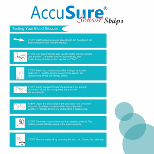 AccuSure Sensor Test Strips 100s Pack (50*2)