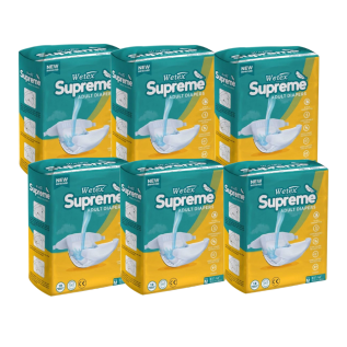 Wetex Adult Diapers Medium (10 pieces) - ( Pack of 6 )