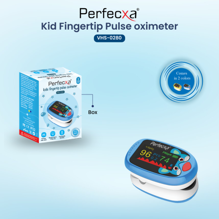Child-friendly Perfexa Kids Fingertip Pulse Oximeter for home use