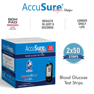 ACCUSURE 100 SIMPLE STRIPS PACK ONLY (50*2)