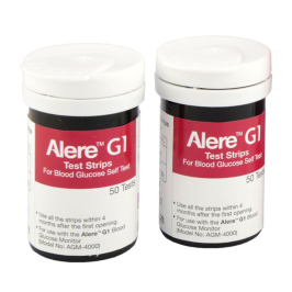 Alere G1 Gulcometer Test Strips 100 Strips Pack (2x50) - 1