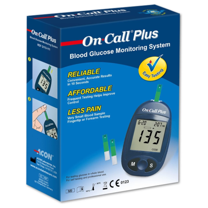 On call Plus Glucometer with free 10 strips - 1
