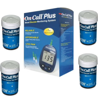 On call Plus Glucometer with free 10 strips - 2