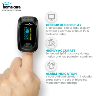 BPL Medical Technologies Smart Oxy Finger Tip Pulse Oximeter (Black) - 5