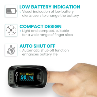 BPL Medical Technologies Smart Oxy Finger Tip Pulse Oximeter (Black) - 6