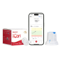 Sinocare iCan i3 CGM 15 Days Continuous Glucose Monitoring Automatical Measuring via iCan CGM App(Full Kit)