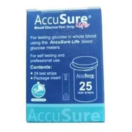 AccuSure Life Glucometer with 25 Strips