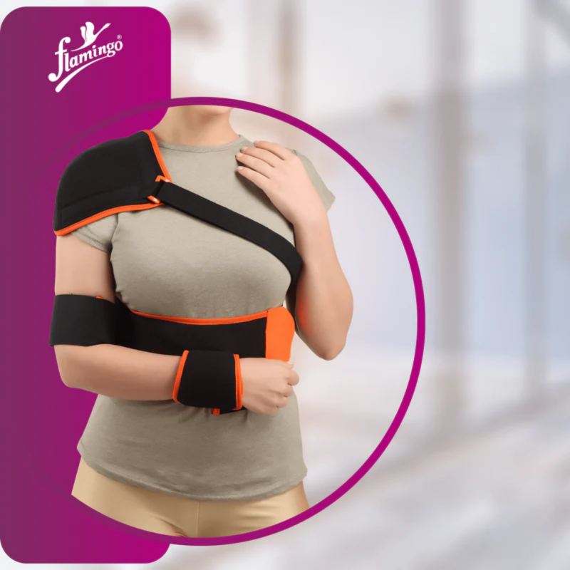 Flamingo Elastic Shoulder Immobilizer OC 2038 for Shoulder Pain Relief & Support